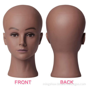 Cosmetology Training Bald Mannequin Head Stand Model for Wig Glasses Hat Display